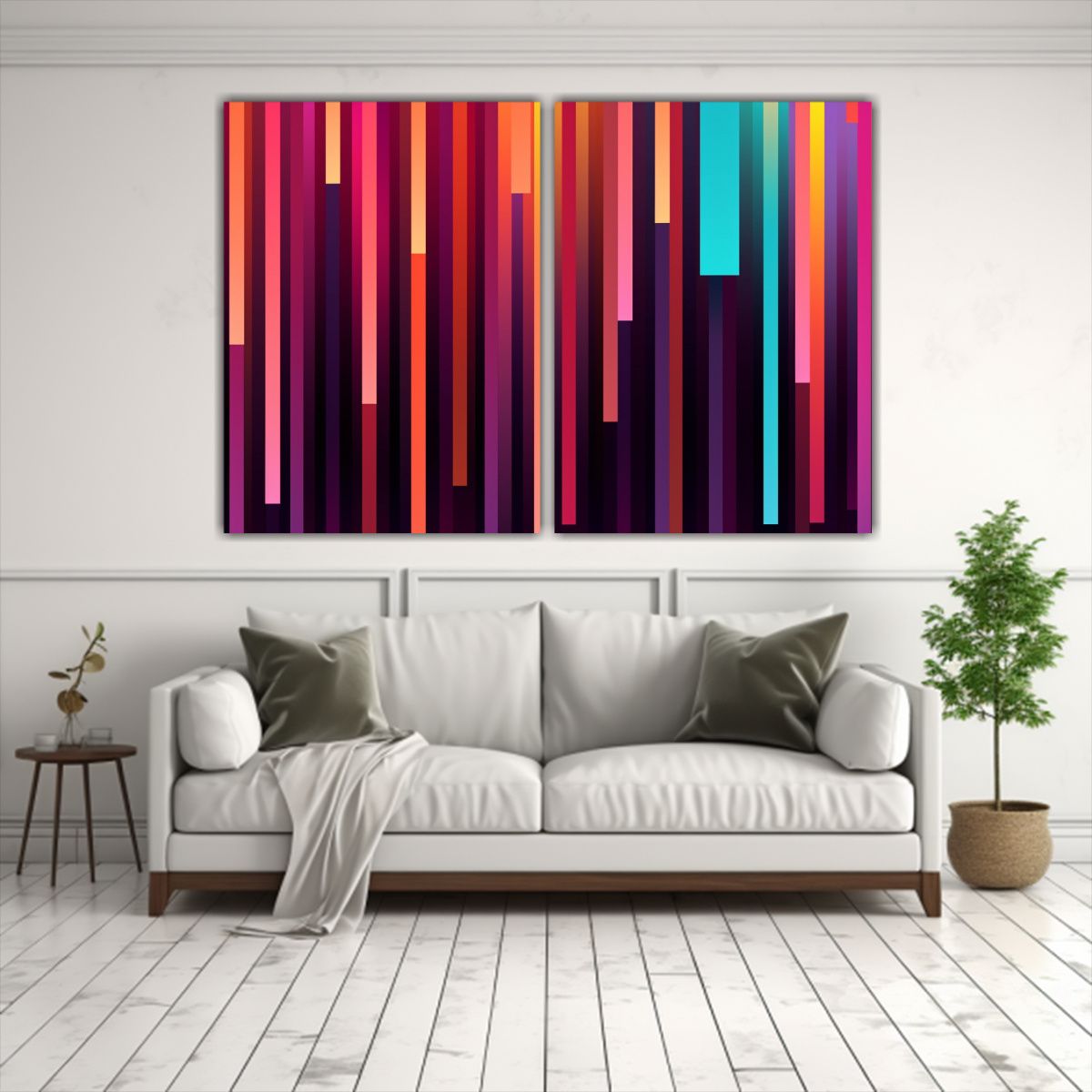 GENERICO - Cuadros De Tela Impresa Para Decoración Con 60x40 Cm