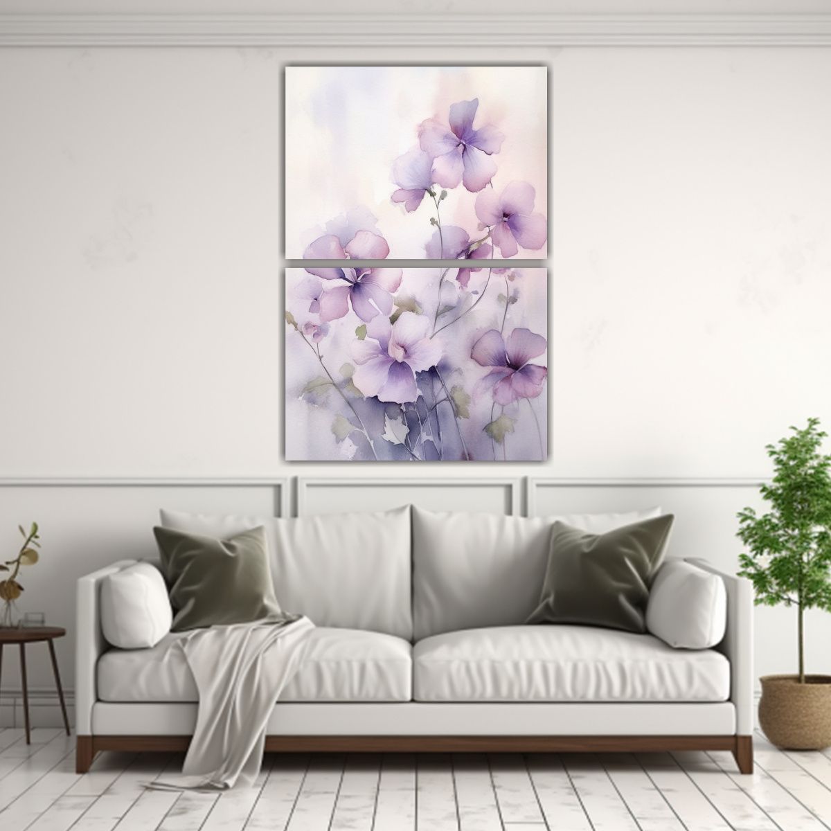 GENERICO - Set 2 Lienzos De Tela Movimiento Escena Delicados 40x60 Cm