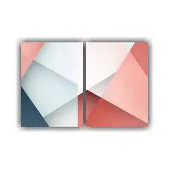 GENERICO - Díptico Tonos Adorno Abstracto Minimalista En 60x40 Cm