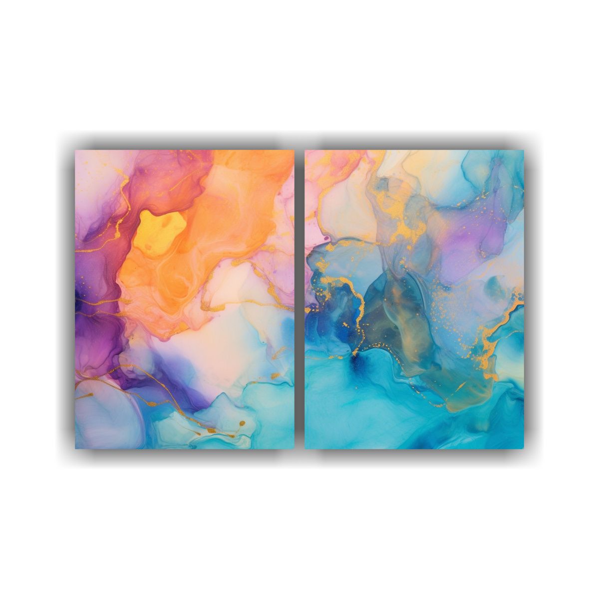 GENERICO - Conjunto De 2 Lienzos Con Imágenes Luminosas 60x45 Cm