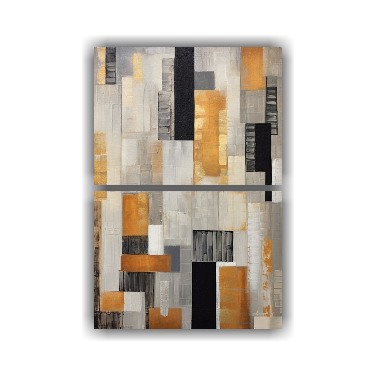 GENERICO - Set De 2 Telas En Bastidor Impreso Multicolor 45x60 Cm