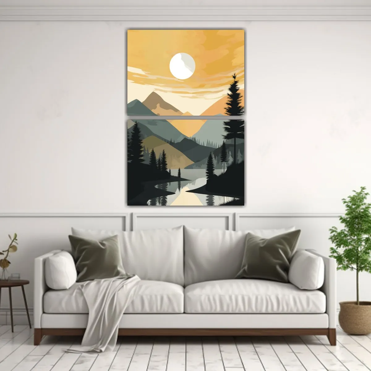 GENERICO - Pinturas Minimalistas Inspiradas En La 45x60 Cm