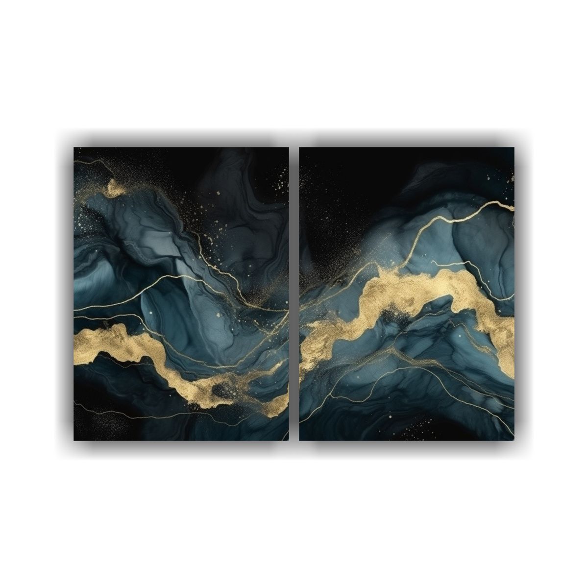 GENERICO - Fondo Acuarela Oscuro Místico Con Pinturas 60x40 Cm
