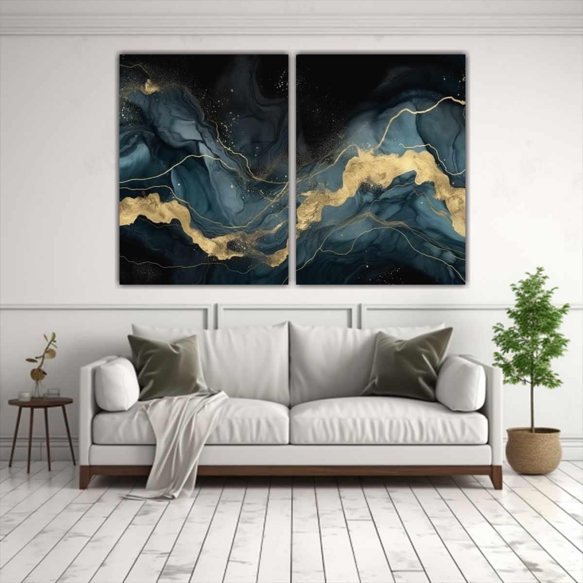 GENERICO - Fondo Acuarela Oscuro Místico Con Pinturas 60x40 Cm