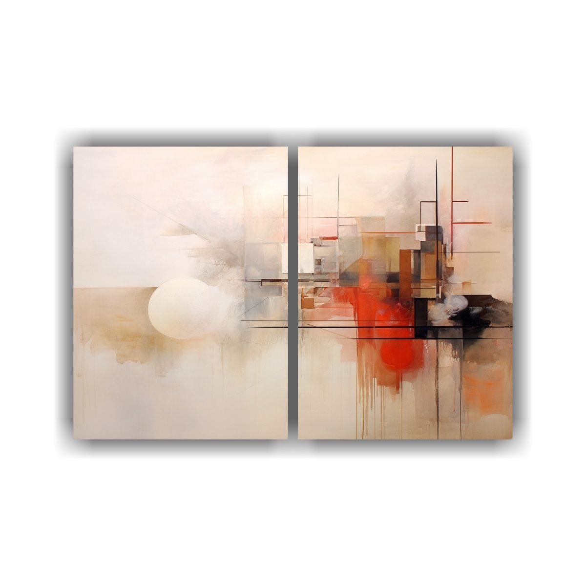 GENERICO - Abstractas Composiciones De Alta Calidad 60x45 Cm