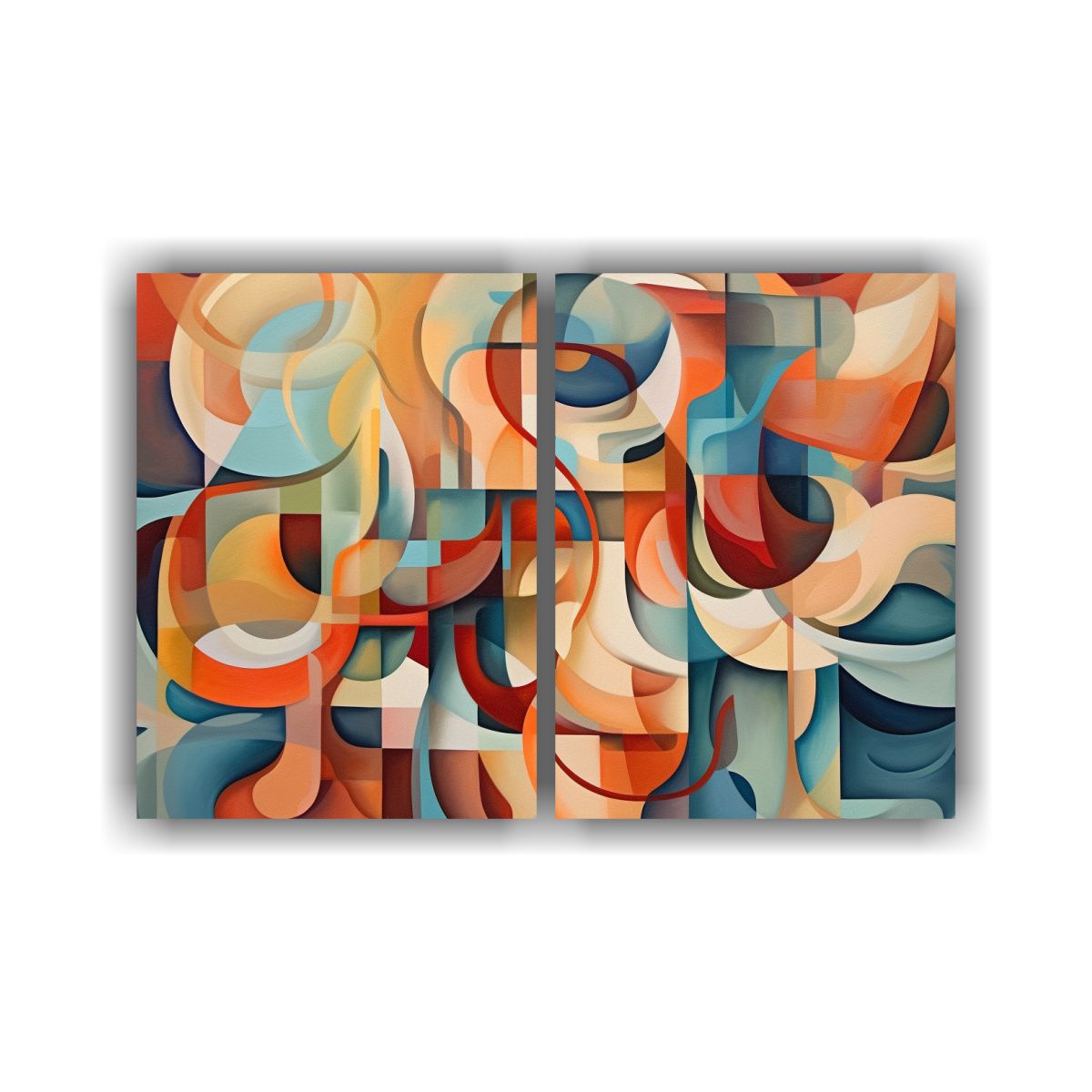GENERICO - Cuadros Abstractos Con Relaciones Multicapa En 60x40 Cm