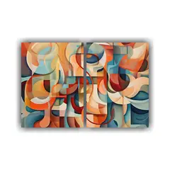 GENERICO - Cuadros Abstractos Con Relaciones Multicapa En 60x40 Cm