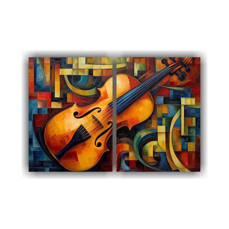 GENERICO - Pinturas Abstractas Violín En Estilo Natural 60x40 Cm
