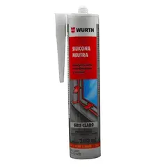 WURTH - Silicona Neutra 280ml Tubo Color Gris Claro