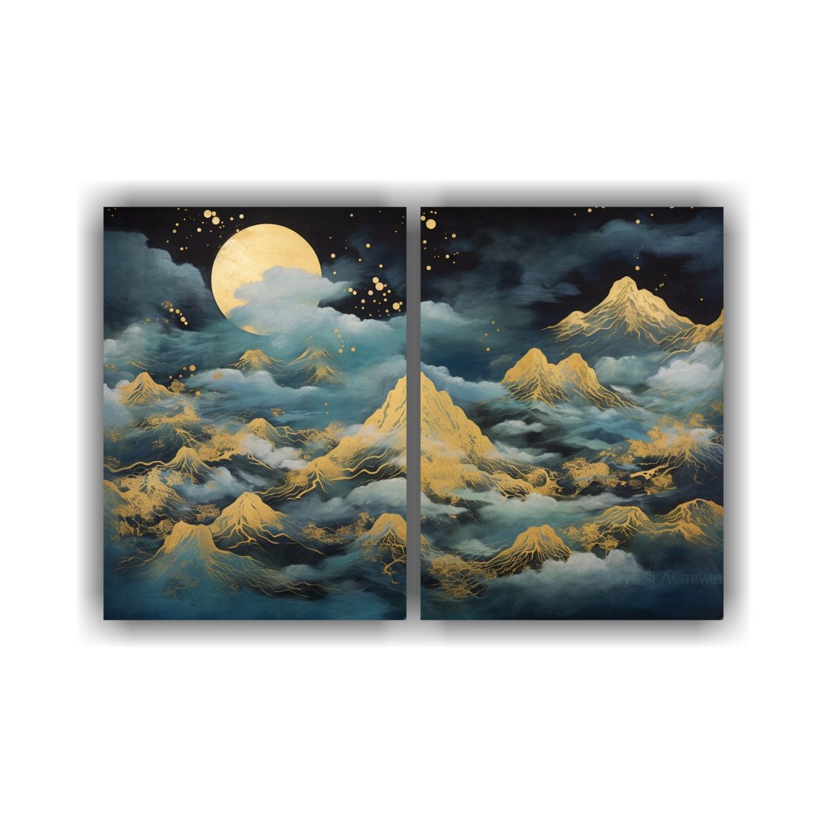 GENERICO - Pintura Al óleo De Inspiración Brillante Con 60x40 Cm