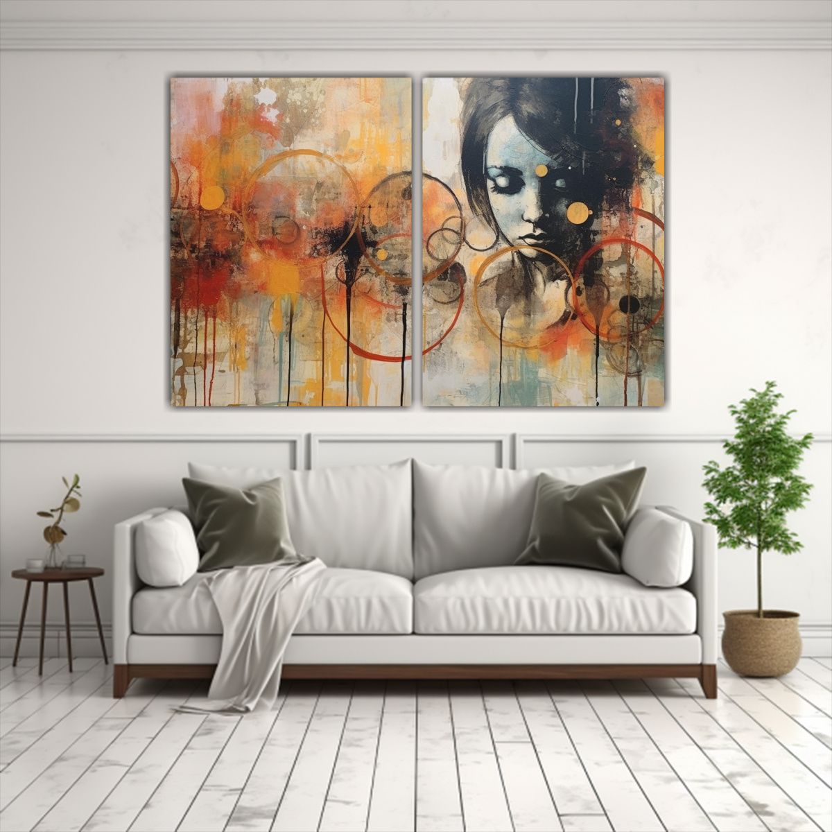 GENERICO - Pintura Abstracta De Collage Expresionista De La 60x45 Cm