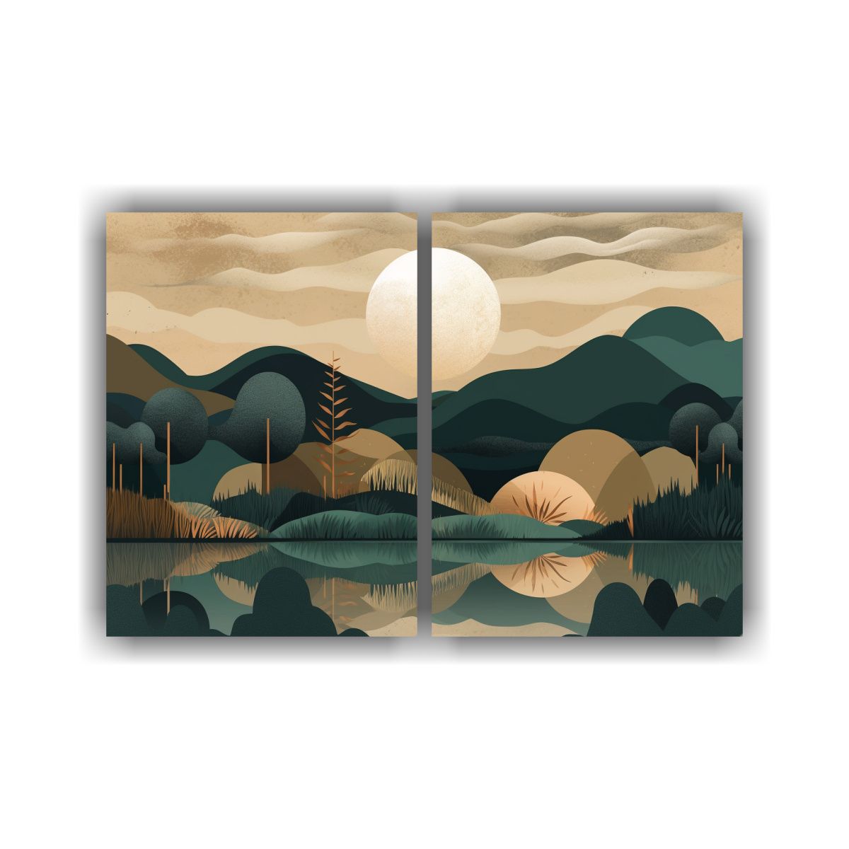 GENERICO - Pinturas Estilo Galería De Paisajes Naturales 60x40 Cm