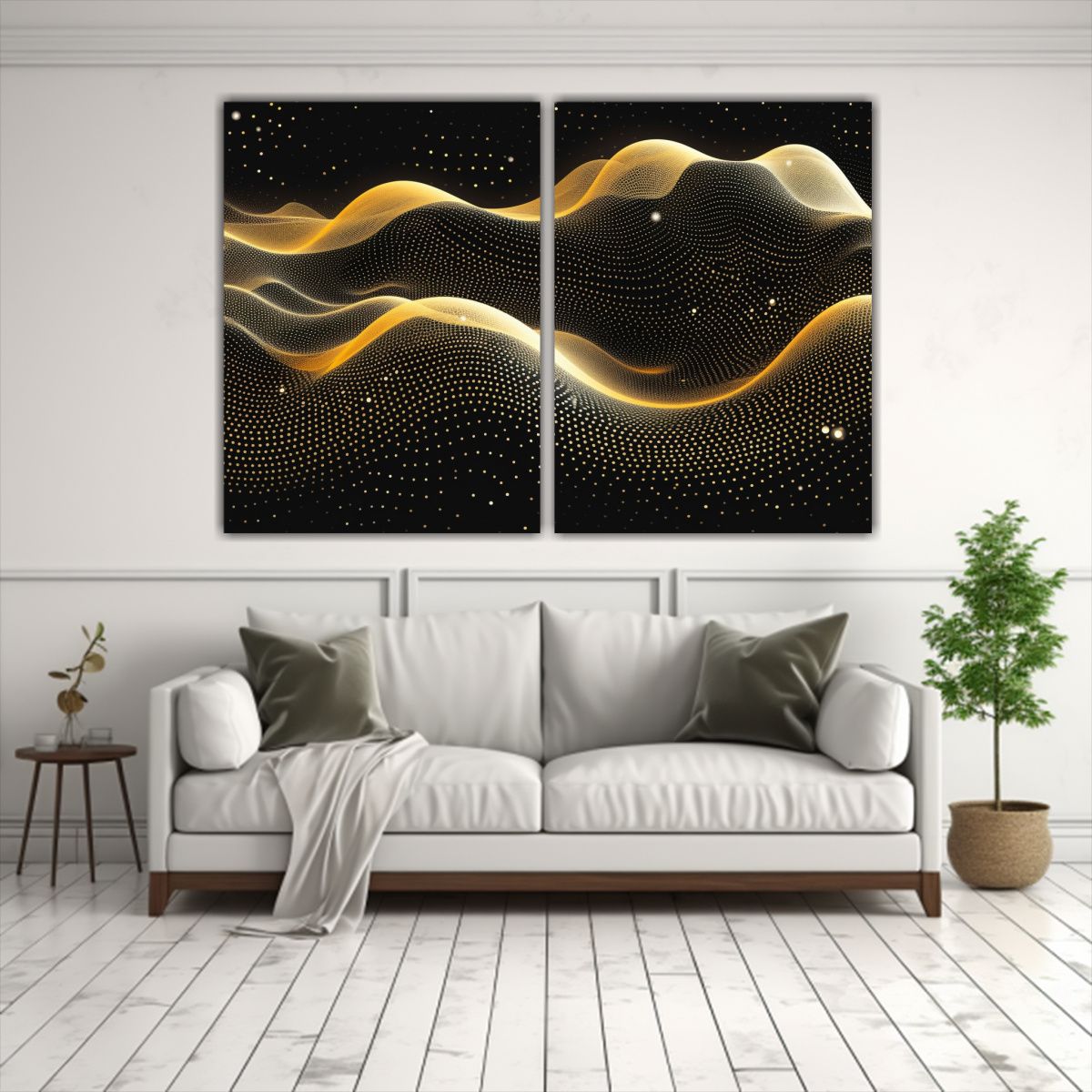 GENERICO - Pinturas Decorativas Modernas Con Textura De Onda 60x40 Cm