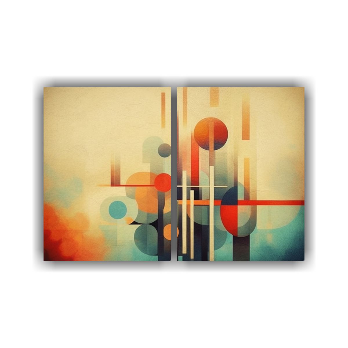 GENERICO - Pinturas Abstractas Modernas En Colores Vintage 60x45 Cm