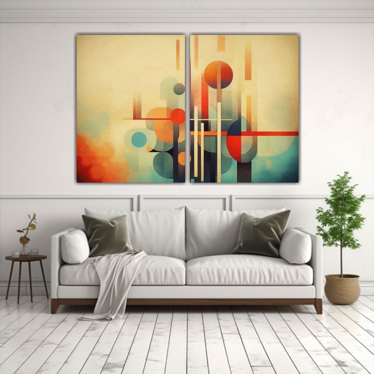 GENERICO - Pinturas Abstractas Modernas En Colores Vintage 60x45 Cm