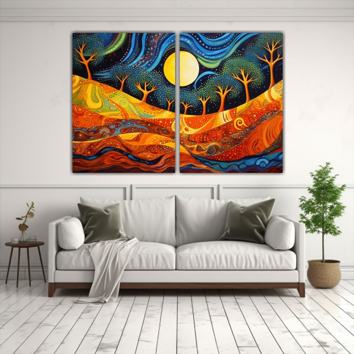 GENERICO - Pinturas Decorativas Aborígenes Estilo Tierra 60x40 Cm