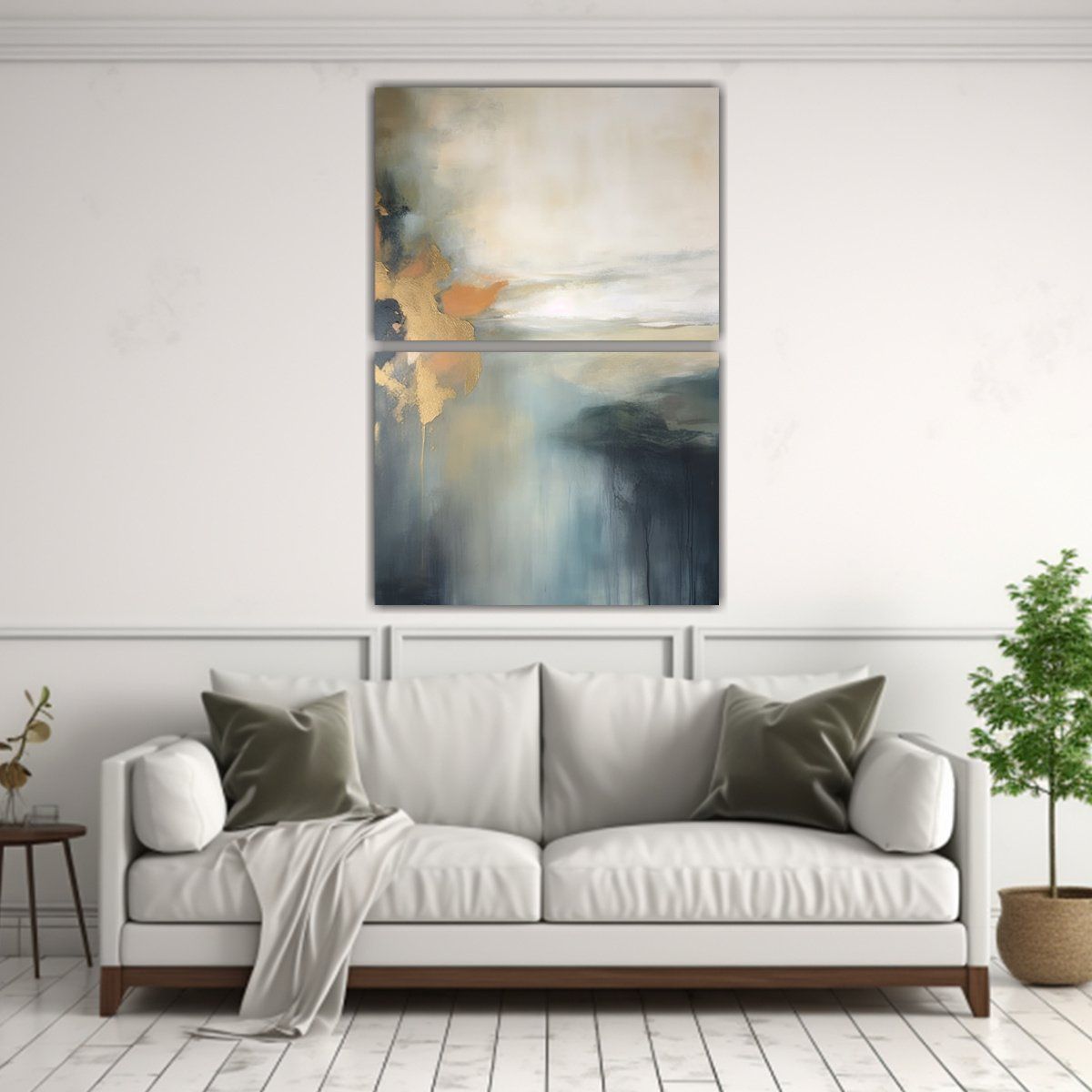 GENERICO - Pintura Abstracta En Lienzo Con Intensidad De 40x60 Cm