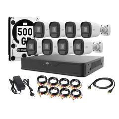 UNIVIEW - Kit 8 Camaras Bala 1080p App Movil 500gb