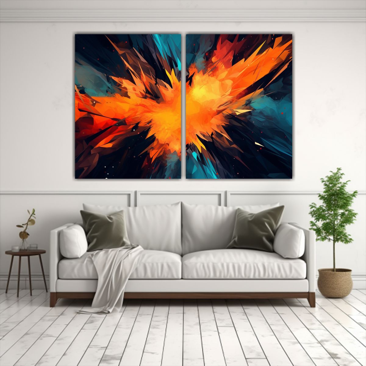 GENERICO - Cuadros Abstractos Decorativos En Lienzo De Alta 60x45 Cm