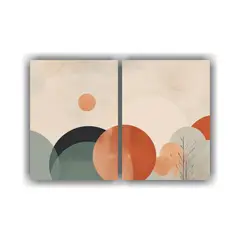 GENERICO - Pinturas Decorativas Abstractas Estilo Boho 60x45 Cm