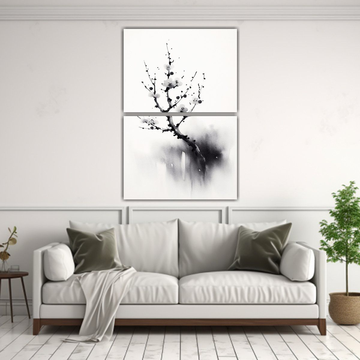 GENERICO - Conjunto 2 Lienzos Diseño Poder Pintura De Tinta 45x60 Cm