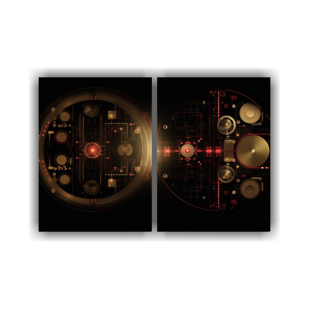 GENERICO - Diptico Vanguardia Para Cuarto Una Composición 60x40 Cm