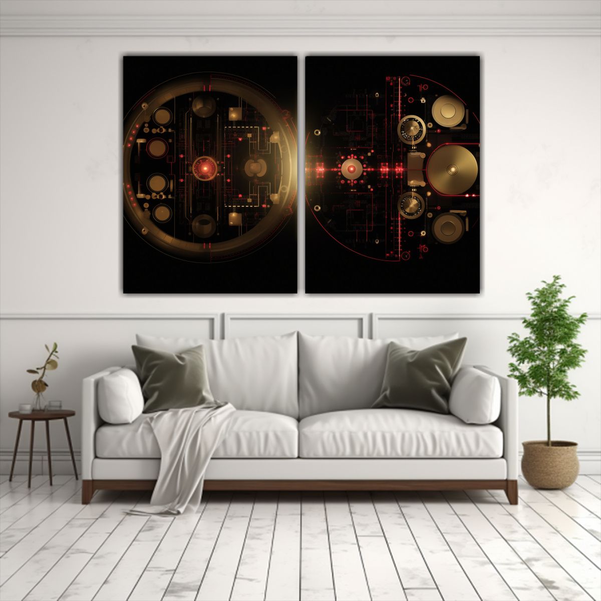 GENERICO - Diptico Vanguardia Para Cuarto Una Composición 60x40 Cm