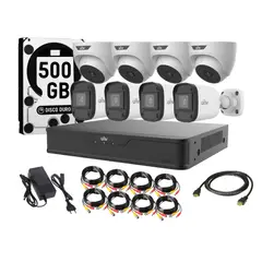 UNIVIEW - Kit 8 Camaras 4 Bala 4 Domo 1080p App Movil 500gb