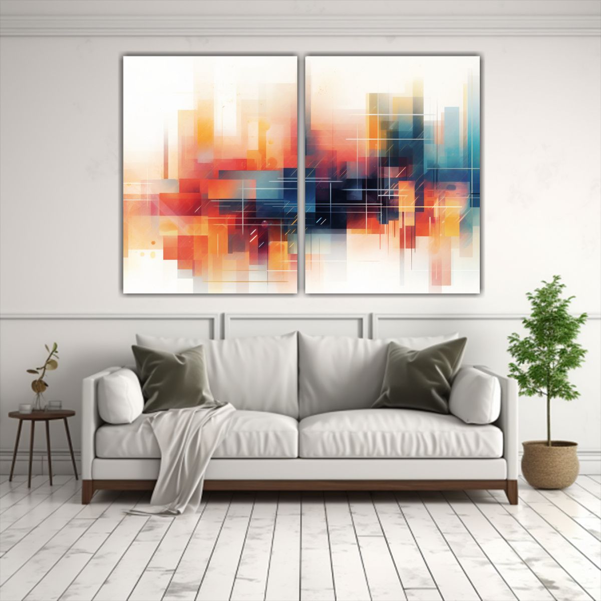 GENERICO - Cuadros Finas Líneas Para Decoración única En 60x40 Cm