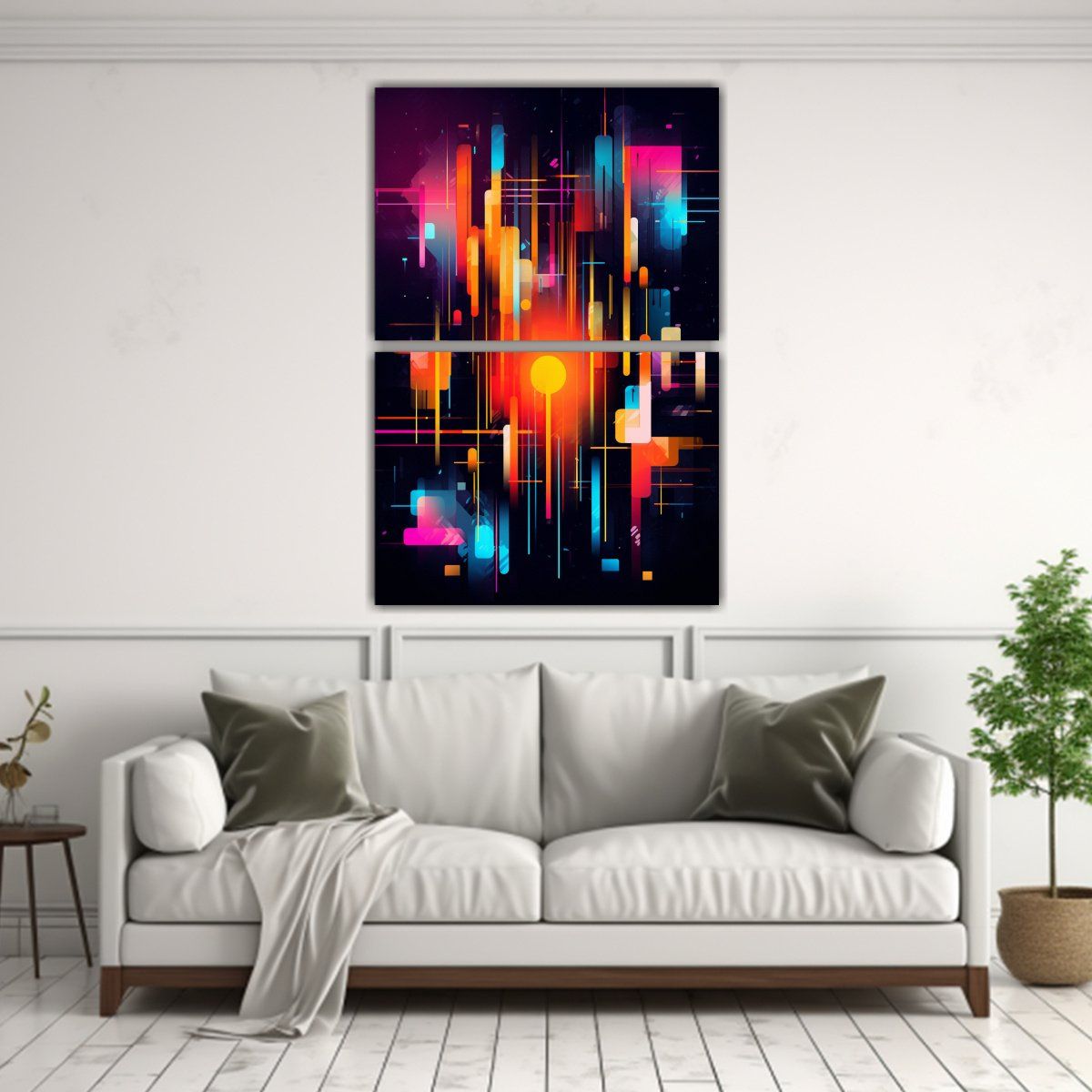 GENERICO - Cuadros Cálidos Abstractos Y Coloridos Estilo 45x60 Cm