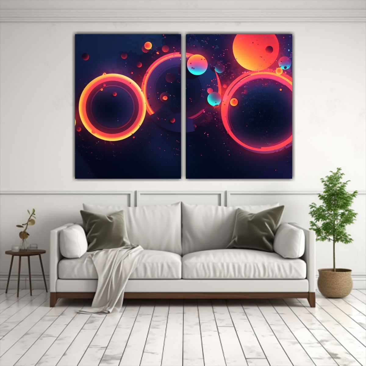 GENERICO - Cuadros Decorativos Vintage Elegantes Sobre Fondo 60x45 Cm