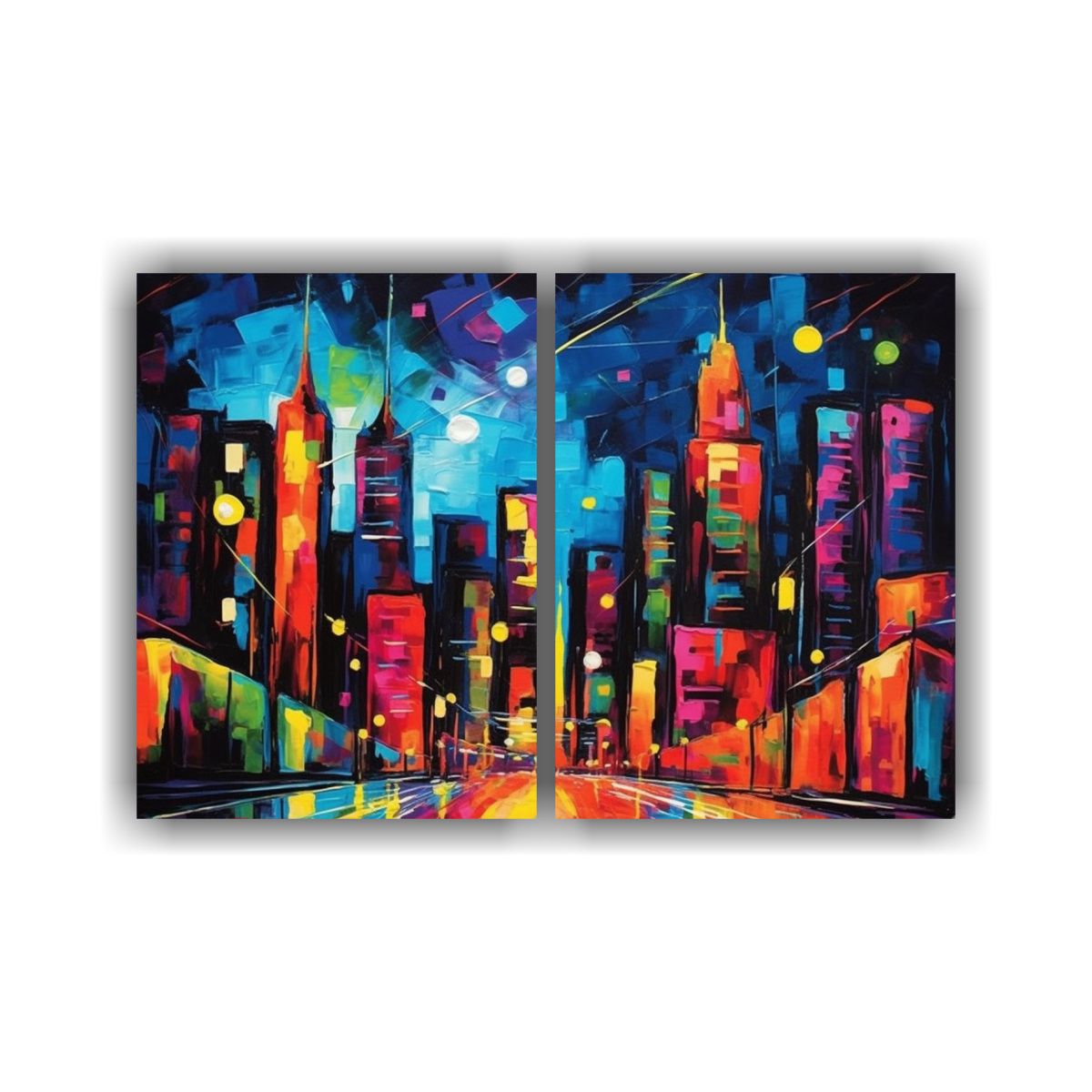 GENERICO - Pintura Graffiti Neón Para Decorar Tu 60x45 Cm