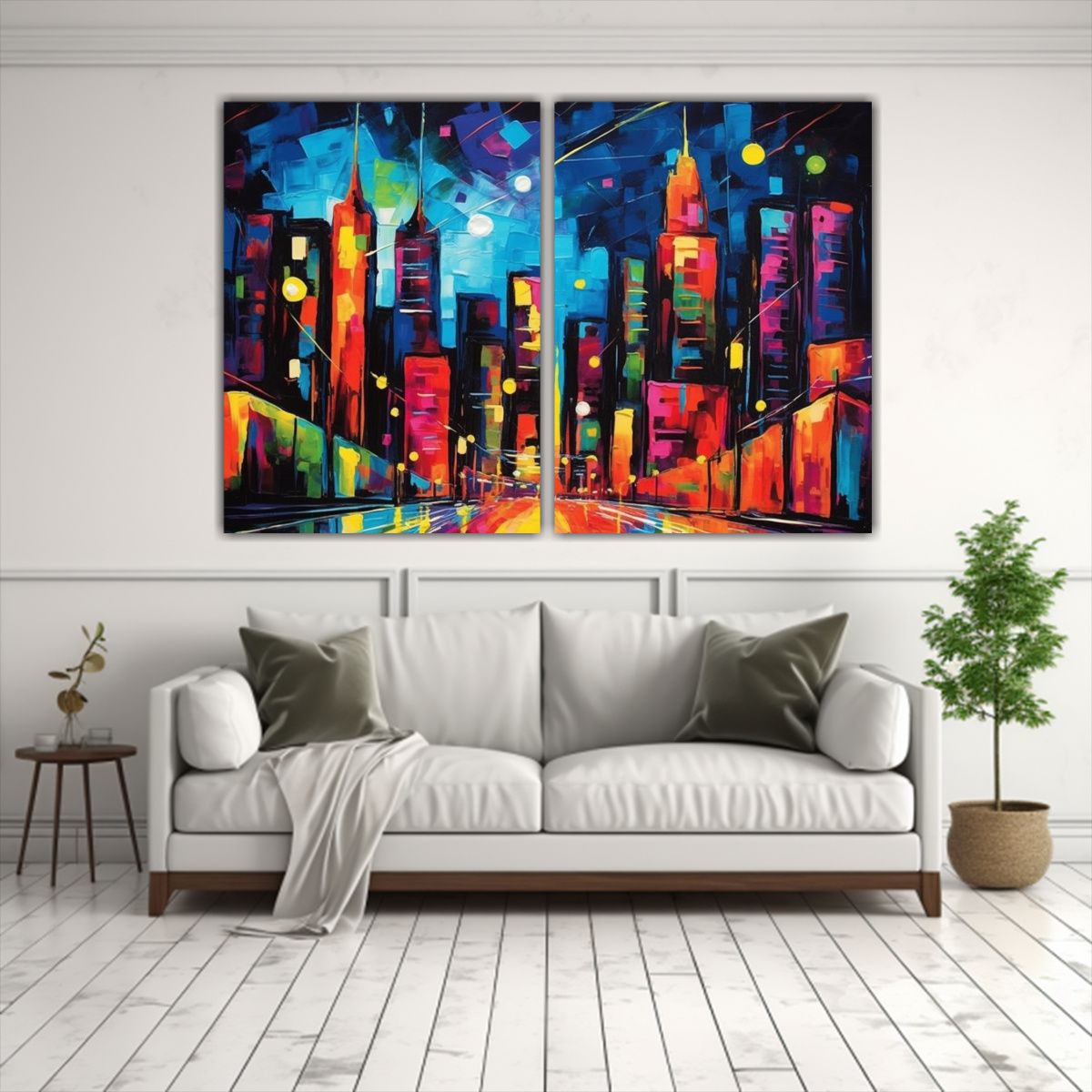 GENERICO - Pintura Graffiti Neón Para Decorar Tu 60x45 Cm