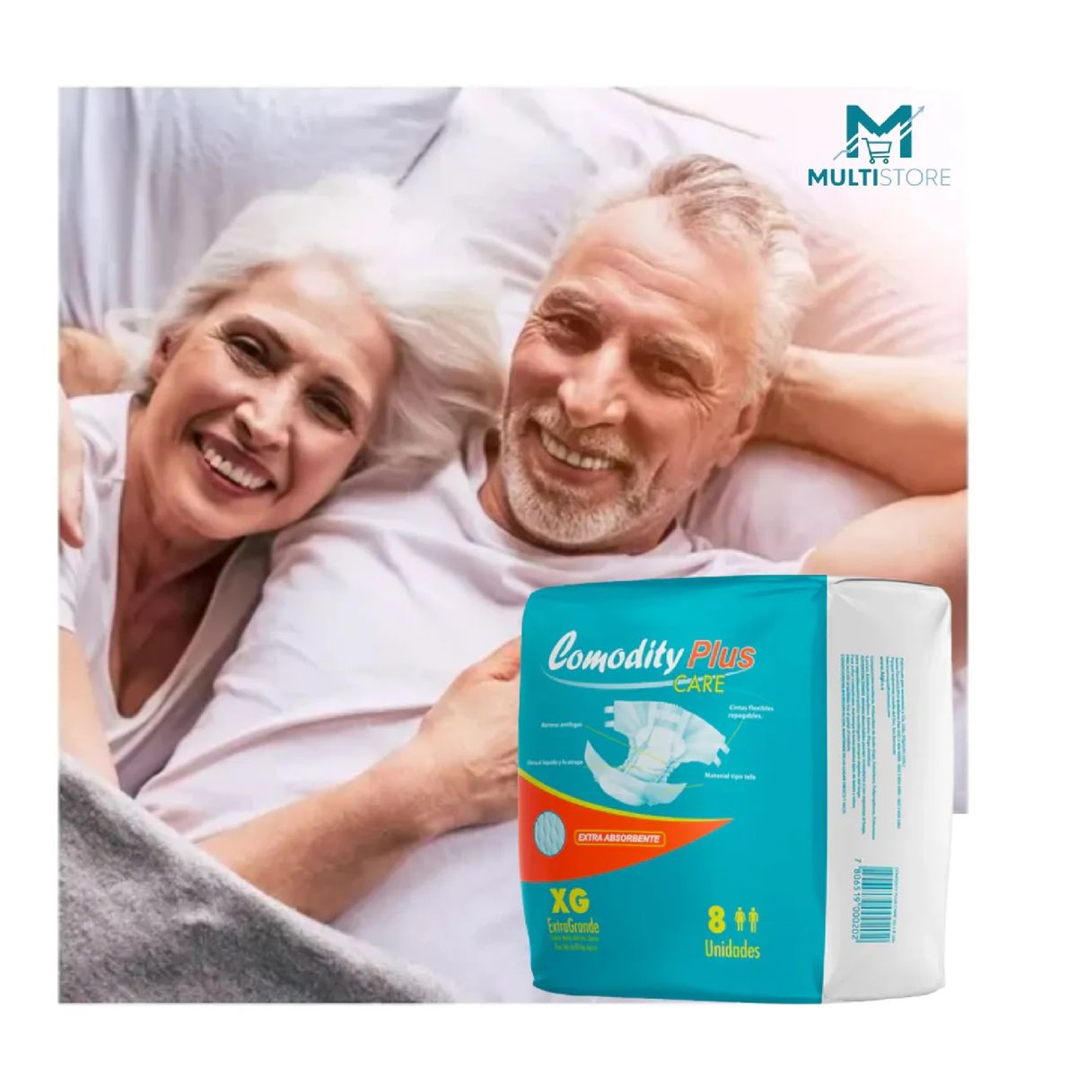 GENERICO - Pañal Adulto Higieclin Plus Care Talla Xg X8 Con Aloe Vera