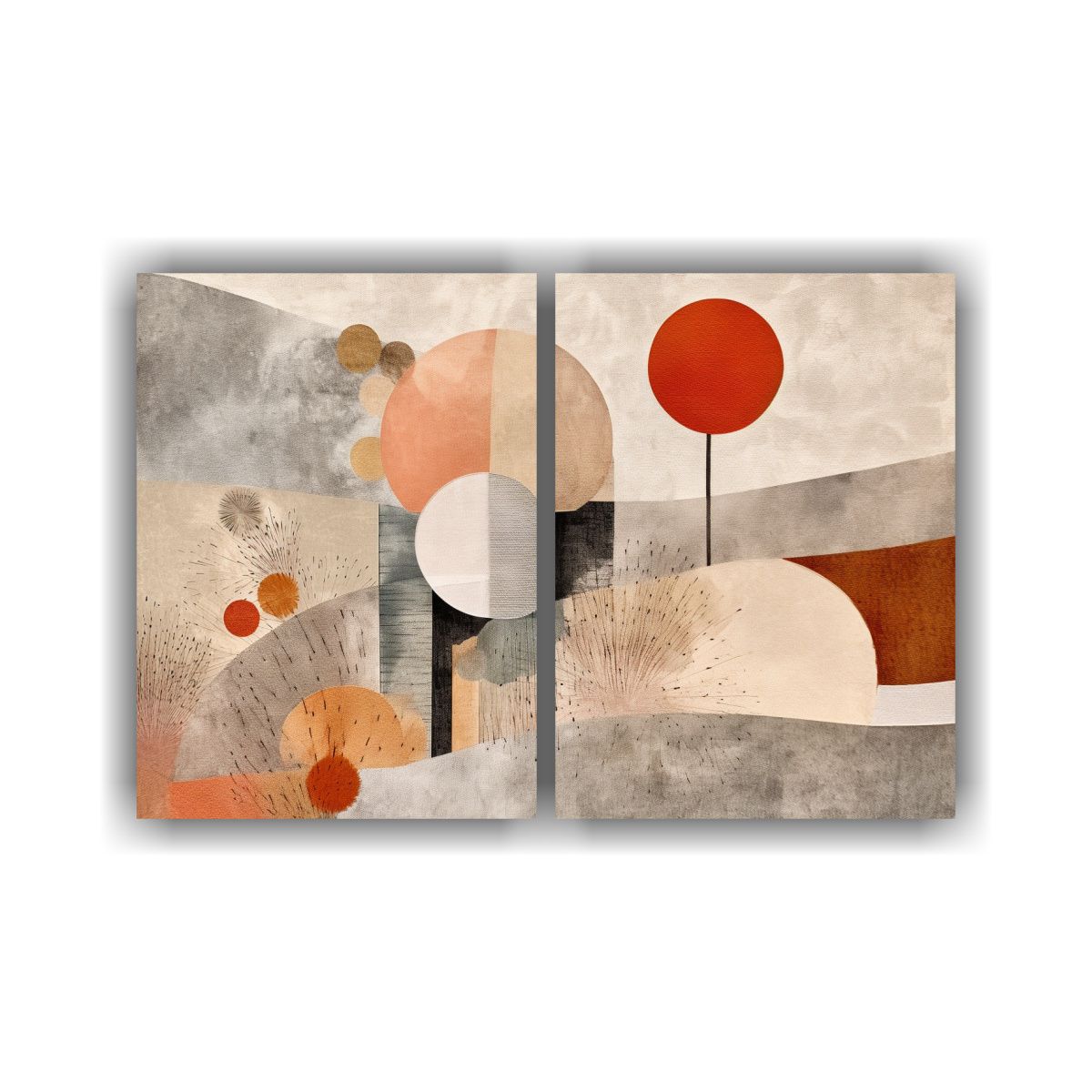 GENERICO - Cuadro Abstracto Horizontal Dormitorio En Colores 60x45 Cm