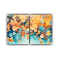GENERICO - Cuadros Otoñales Con Hojas Coloridas Para 60x45 Cm