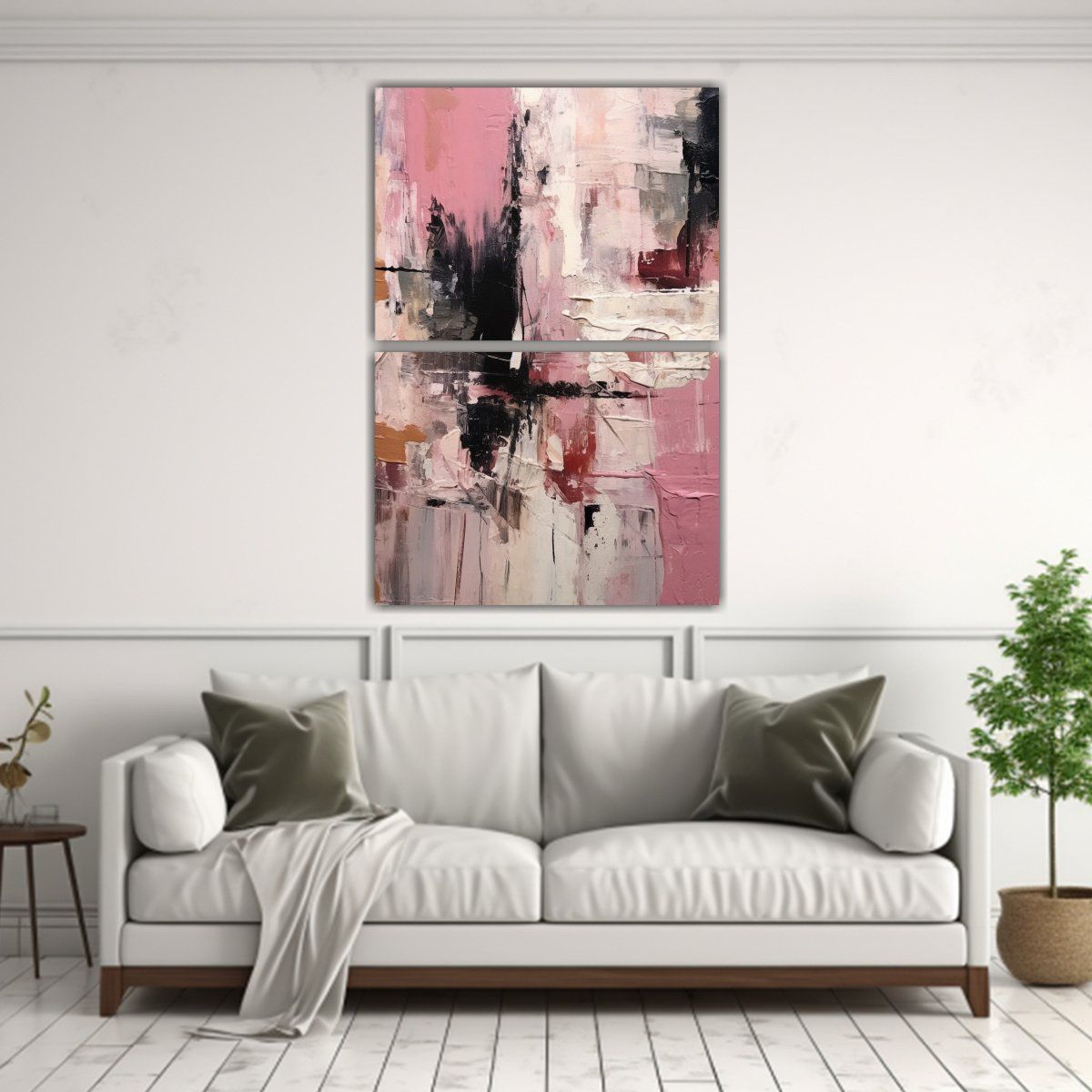 GENERICO - Pintura Abstracta En Tonos Marrones Y Negros Para 45x60 Cm
