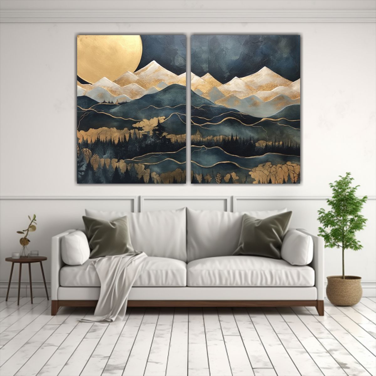 GENERICO - Pintura Paisajística Montañas Colores Armonía 60x40 Cm