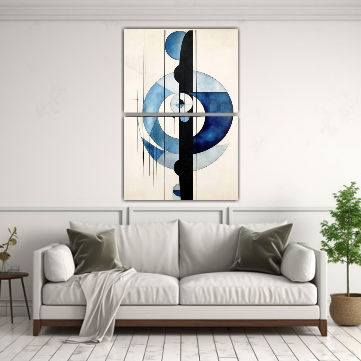 GENERICO - Dos Lienzos Colores Fantasia UK Futurism Abstract 45x60 Cm