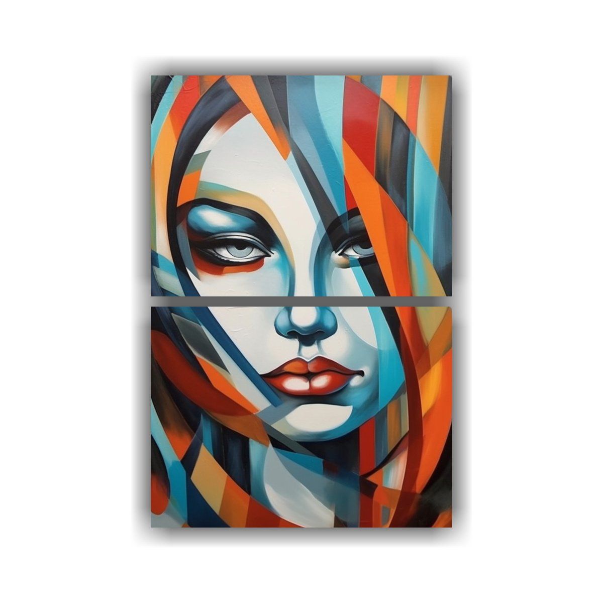 GENERICO - Lienzo De Tela Vintage Retrato Mujer Con Rostro 45x60 Cm