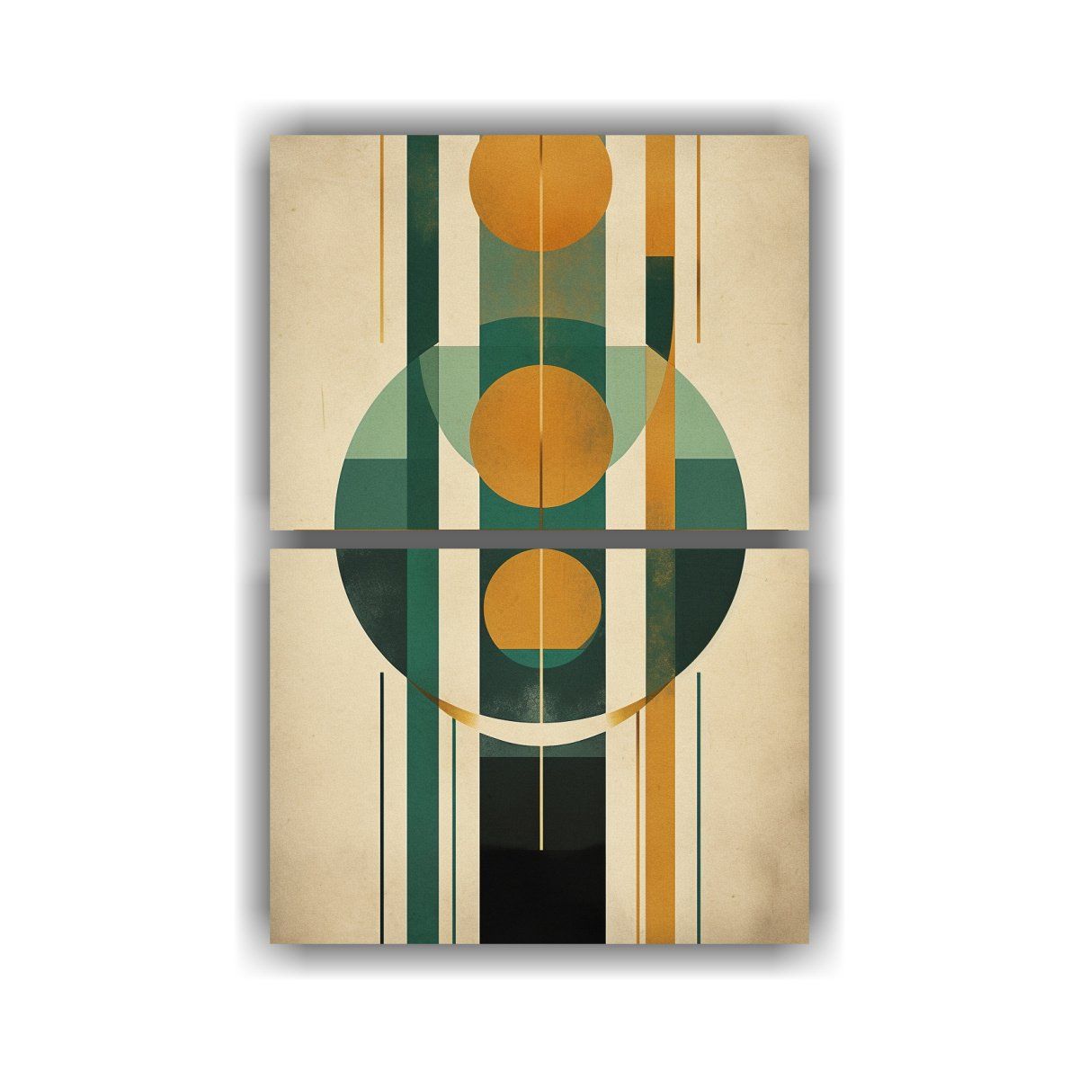 GENERICO - Conjunto 2 Cuadros Abstracción Geométrica 45x60 Cm