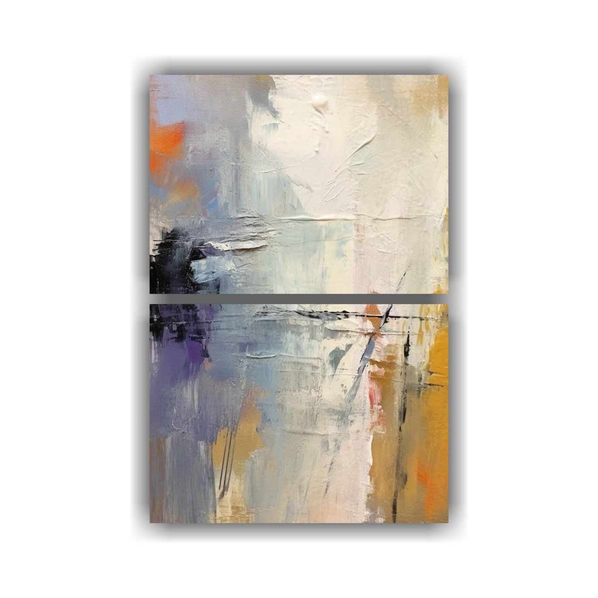 GENERICO - Pintura Abstracta Al óleo Dos Artes Dibujo Poder 45x60 Cm