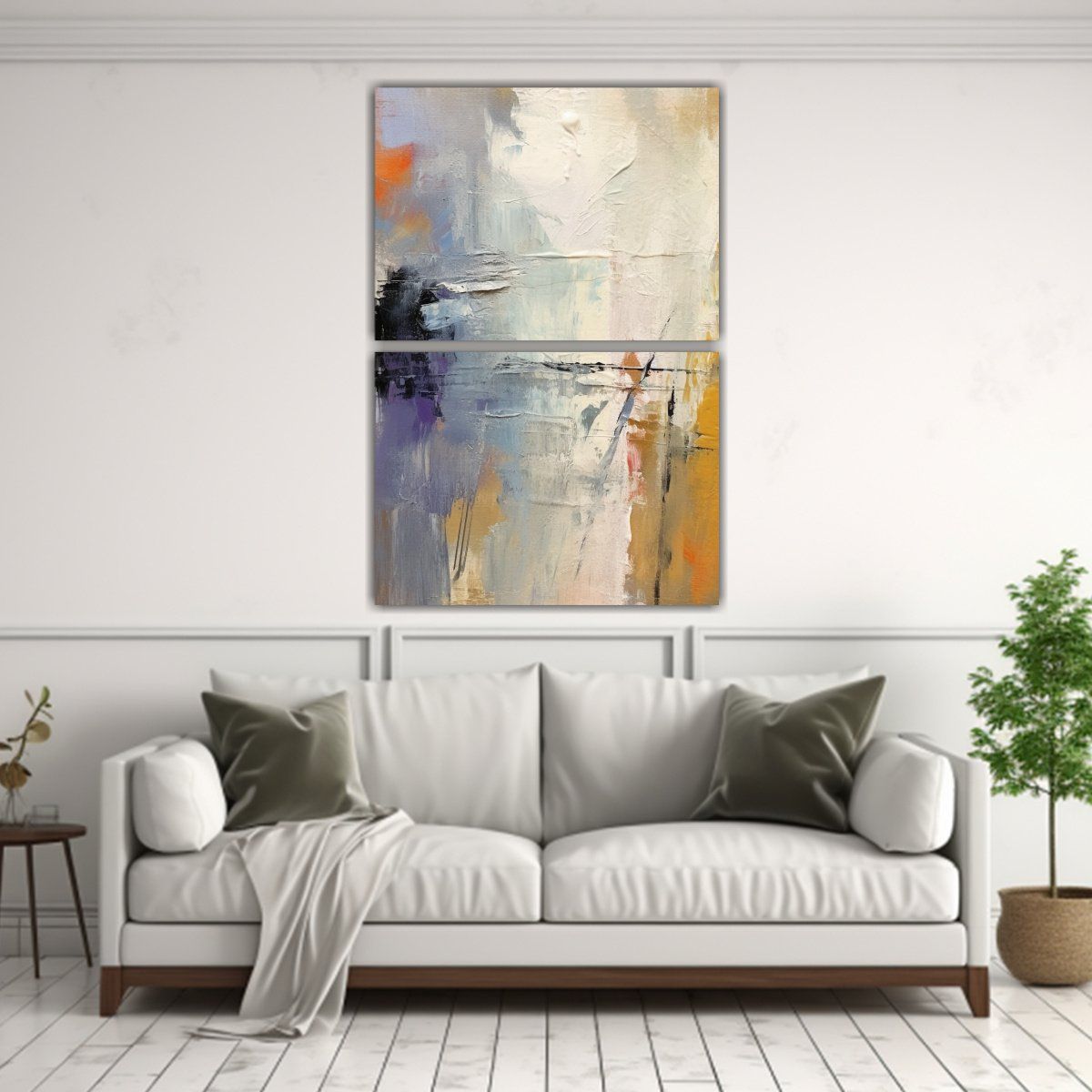 GENERICO - Pintura Abstracta Al óleo Dos Artes Dibujo Poder 45x60 Cm