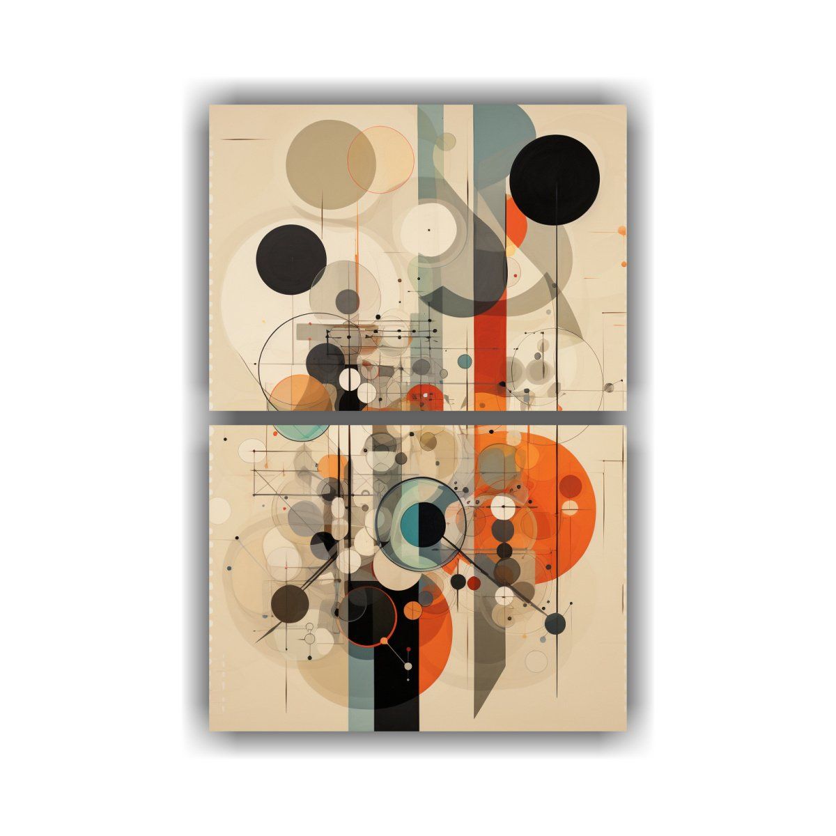 GENERICO - Artes De Pared Abstractas Geometría Y Química 45x60 Cm