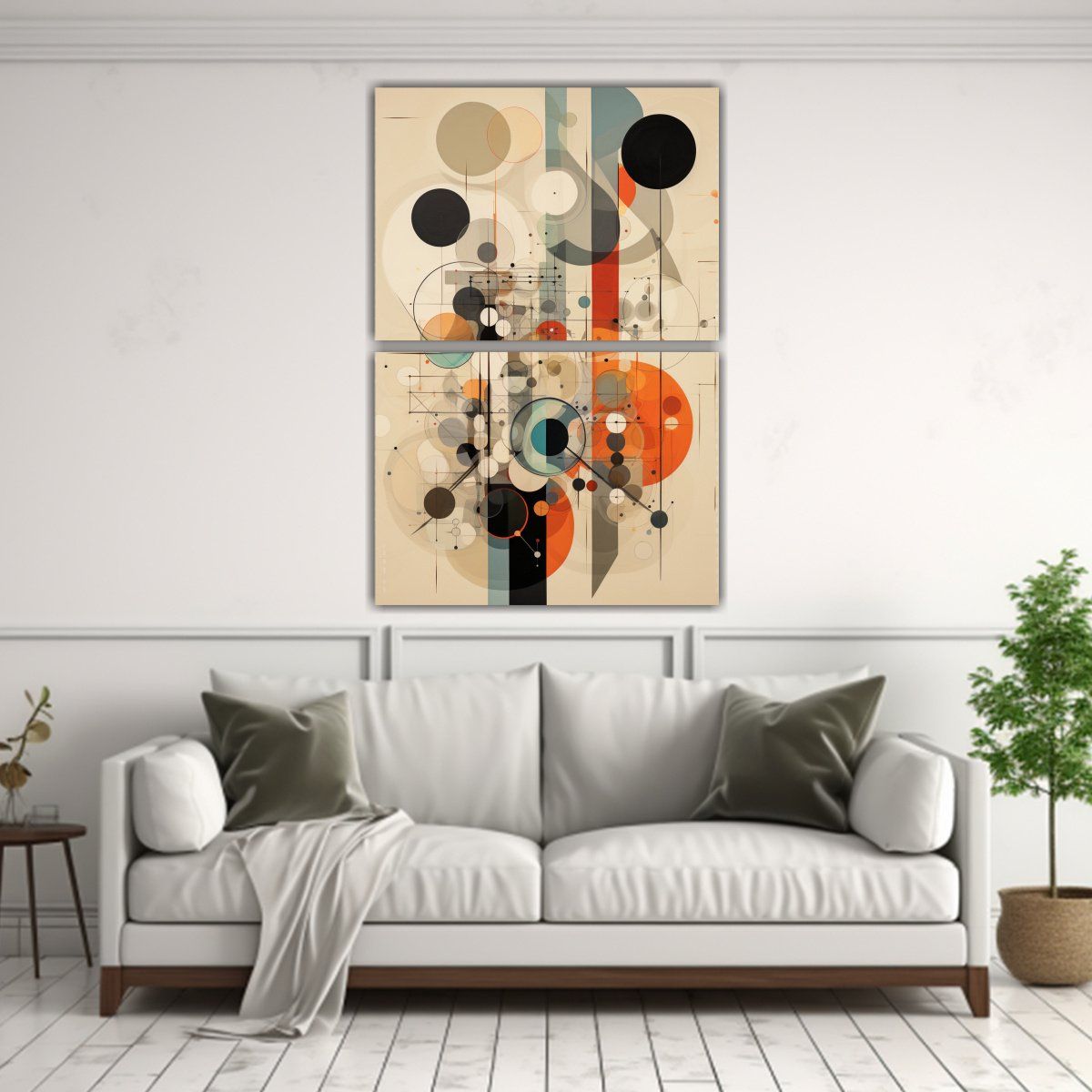 GENERICO - Artes De Pared Abstractas Geometría Y Química 45x60 Cm