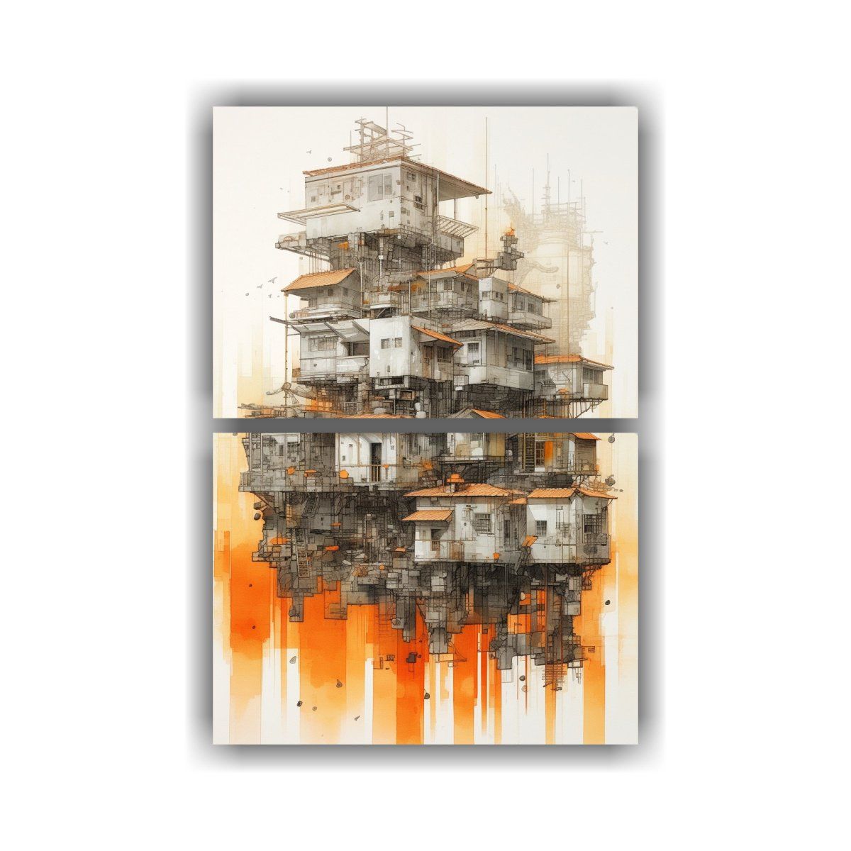 GENERICO - Cuadros Finas Lineas Unica Momentos Arquitectura 40x60 Cm