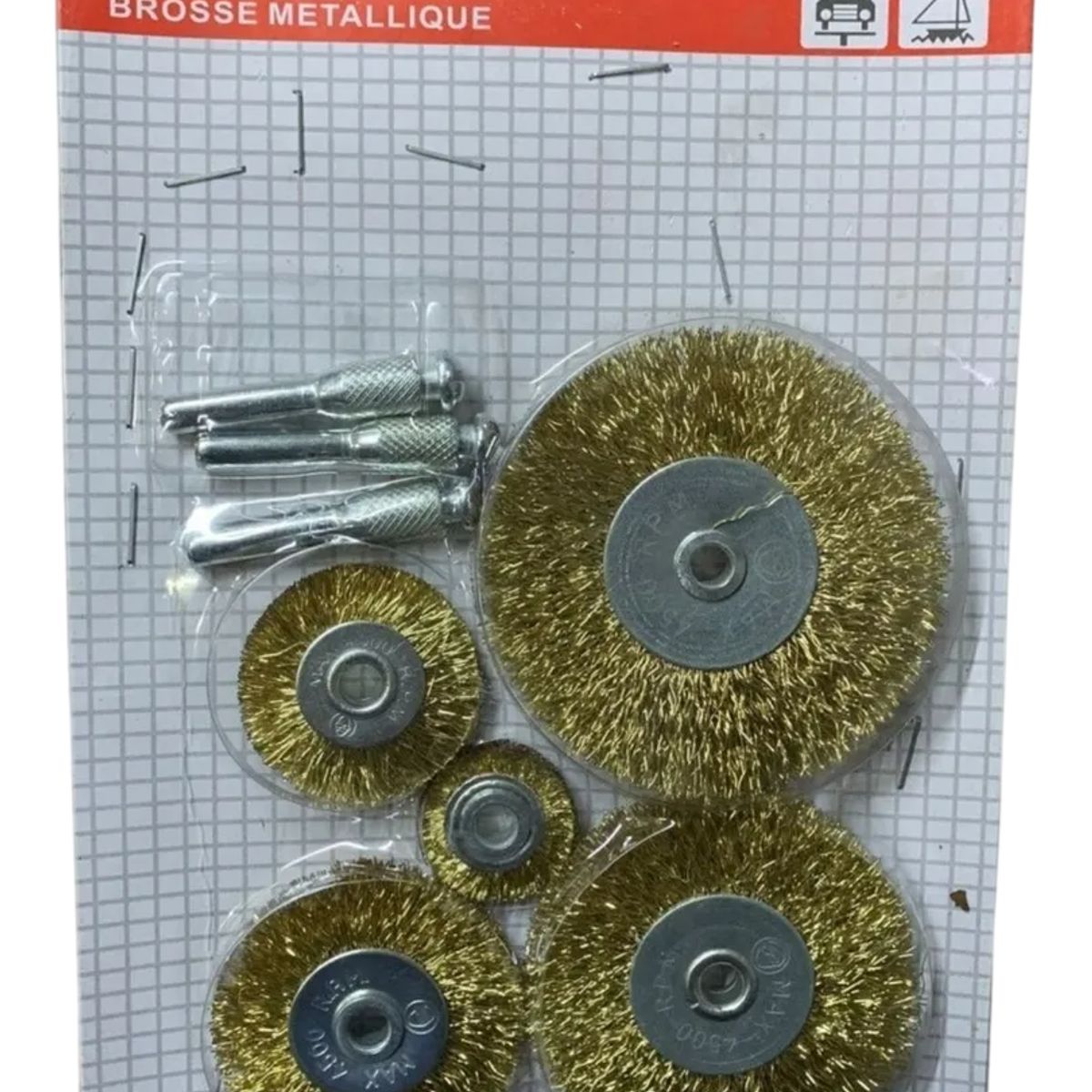 GENERICO - Juego De Cepillos Circulares De Acero De 8 Piezas Taladro