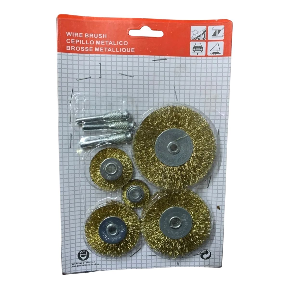 GENERICO - Juego De Cepillos Circulares De Acero De 8 Piezas Taladro