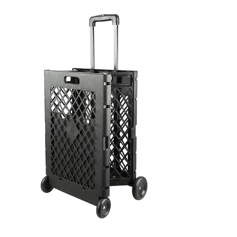 GENERICO - Carrito De Compras Plegable 4 Ruedas Hasta 30kg Multiuso
