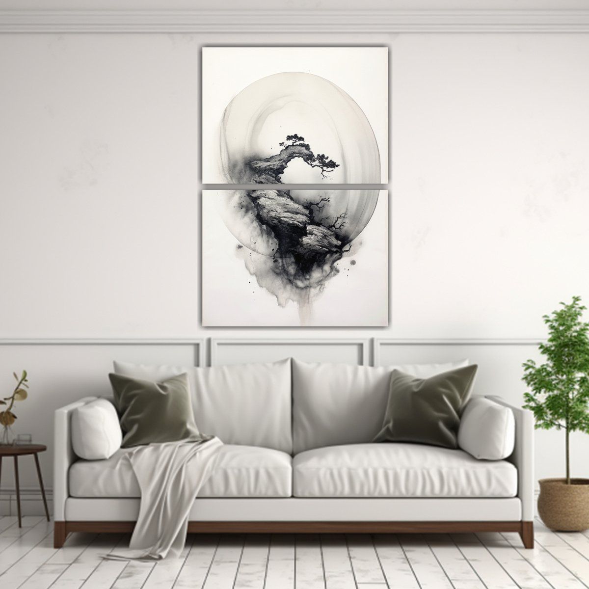 GENERICO - Pintura Oriental De Tinta En Lienzo Armonía 40x60 Cm
